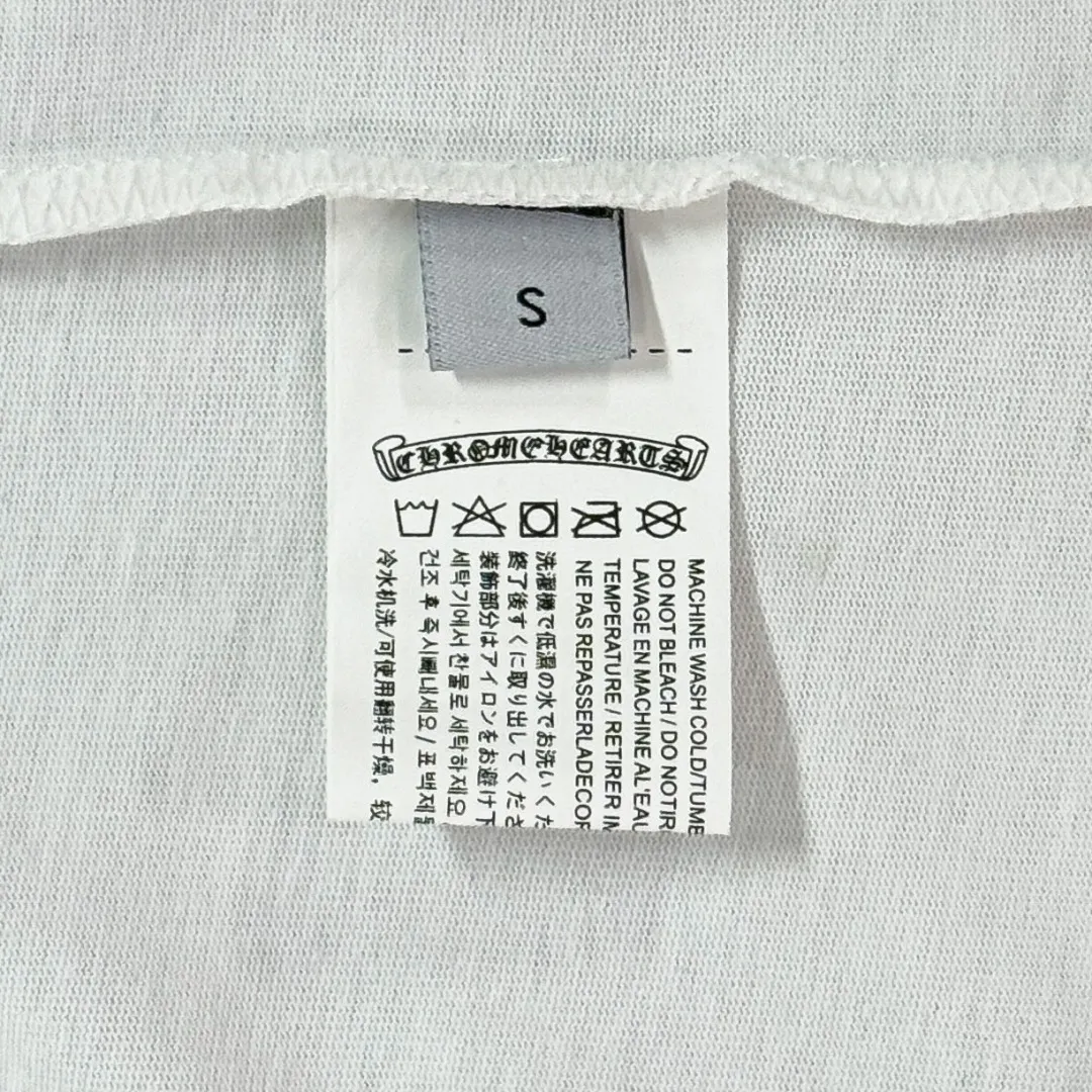 P190 Chrome Hearts 25 high-version long-sleeved fabrics made of 300 grams of high-density cotton, non-deformable, non-shrinking, complete with three labels, same style for men and women, process: digital printing, color: white, black SIZE: S-XL